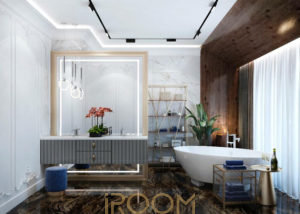 проект ванной комнаты в частном доме