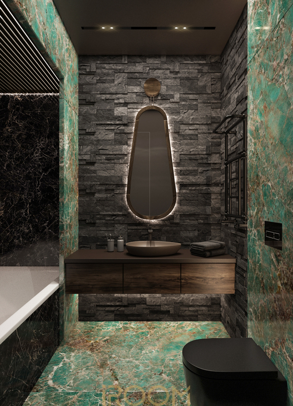 vannaya vizualizaciya EgoDom2 - Яркая ванная комната на ул. Широкая